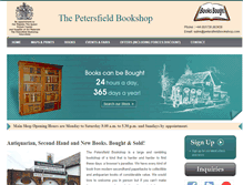 Tablet Screenshot of petersfieldbookshop.com